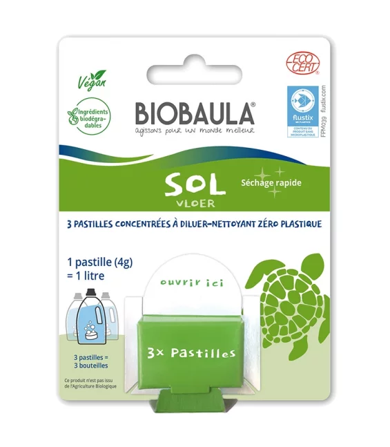 Nettoyant sols éco à fabriquer soi-même - 3 pastilles - Biobaula