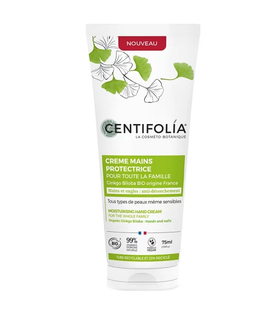 Crème mains protectrice famille BIO ginkgo biloba - 75ml - Centifolia
