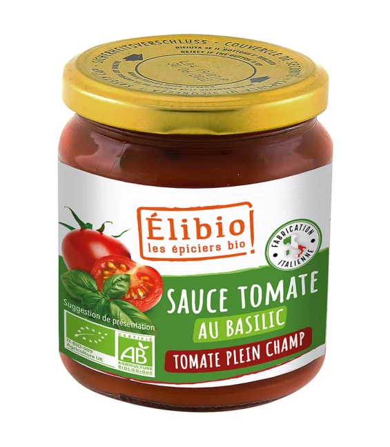 Sauce tomates et basilic BIO - 300g - Élibio