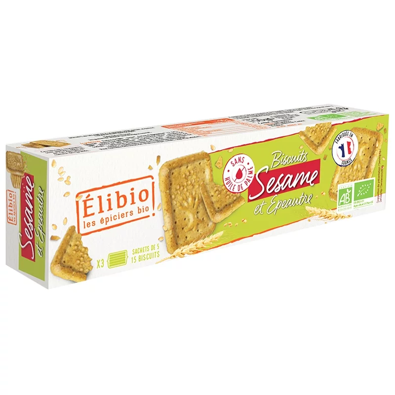 Biscuits sésame et épeautre BIO - 150g - Élibio