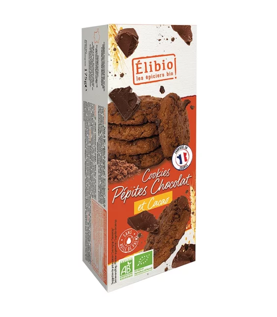 BIO-Cookies Schokostückchen und Kakao - 175g - Élibio