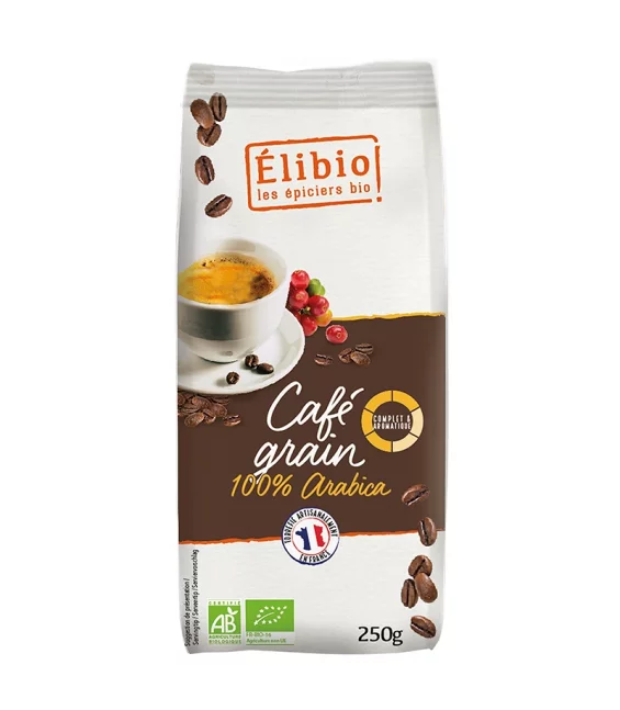 Café 100% Arabica en grains BIO - 250g - Élibio