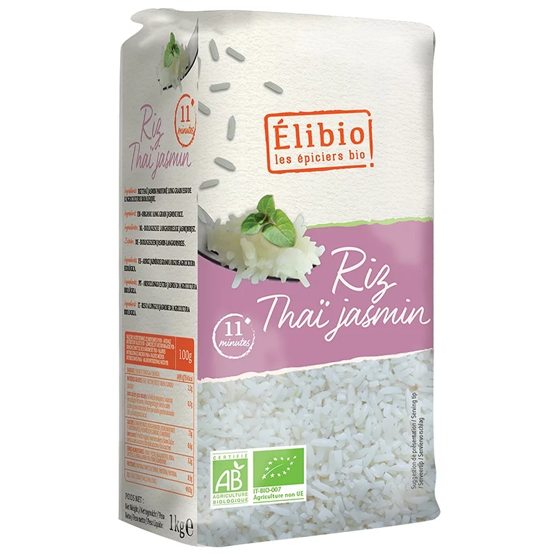 Weisser BIO-Thai-Reis Jasmin - 1kg - Élibio