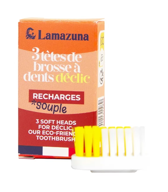 Recharge 3 têtes de brosse à dents Souple - Lamazuna