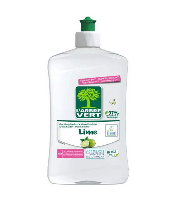 Liquide vaisselle écologique citron vert - 500ml - L'Arbre Vert