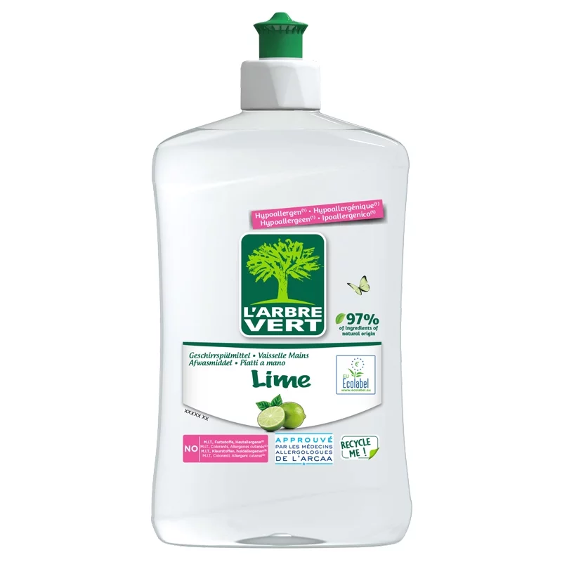 Liquide vaisselle écologique peau sensible - 500ml - L'Arbre Vert