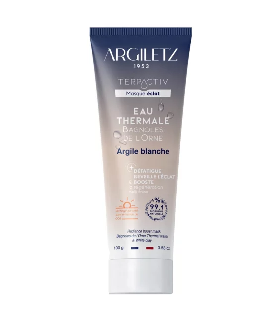 Masque éclat argile blanche & eau thermale - 100g - Argiletz