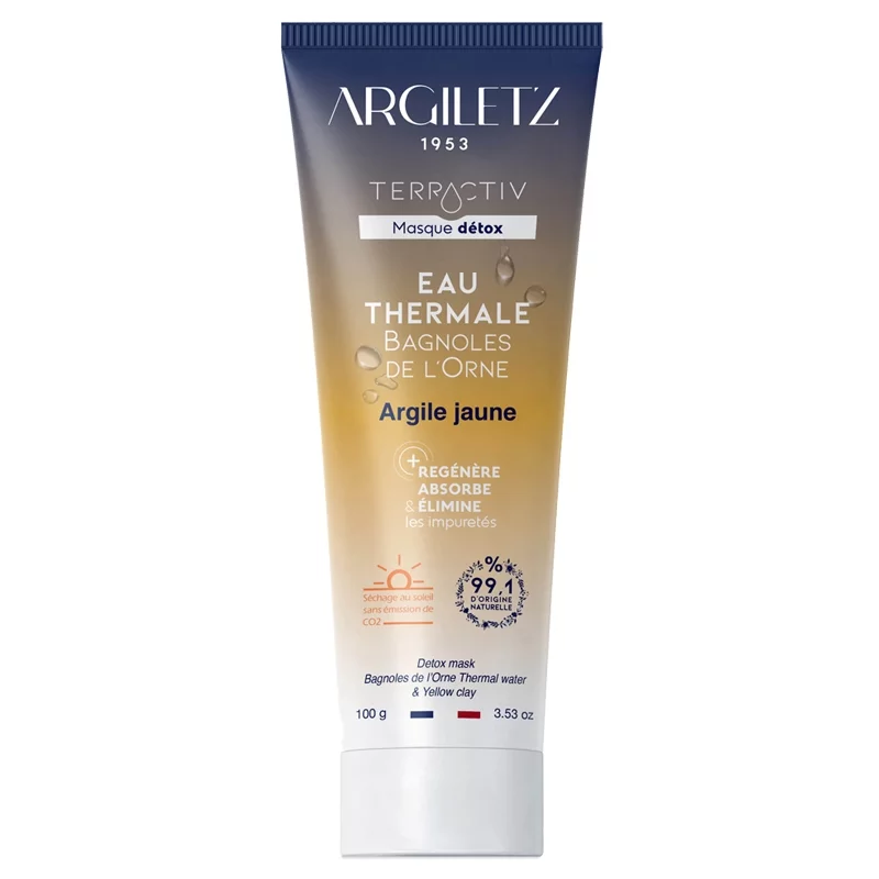 Masque purifiant argile jaune & eau thermale - 100g - Argiletz