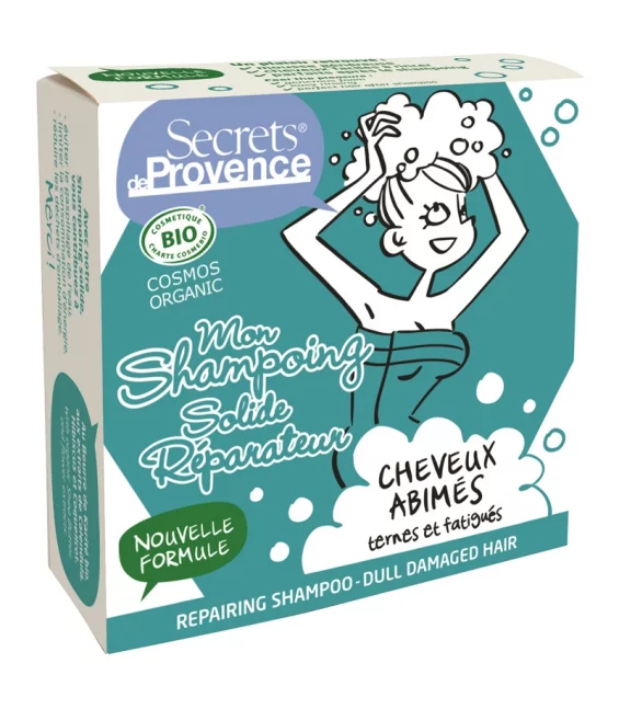 Shampooing solide réparateur BIO karité & fleurs - 85g - Secrets de Provence