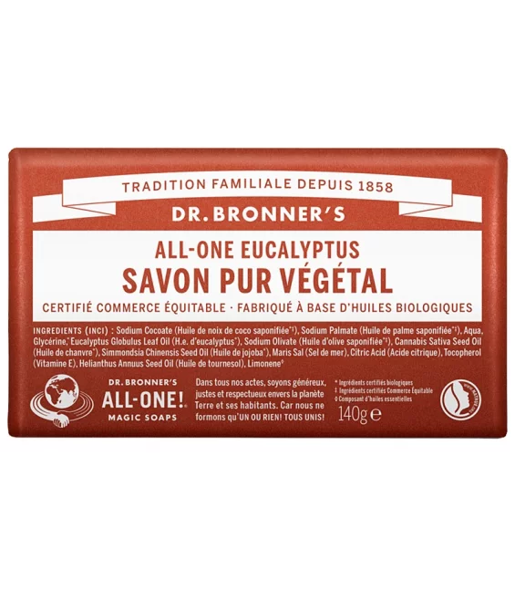 Savon pur BIO eucalyptus - 140g - Dr. Bronner's