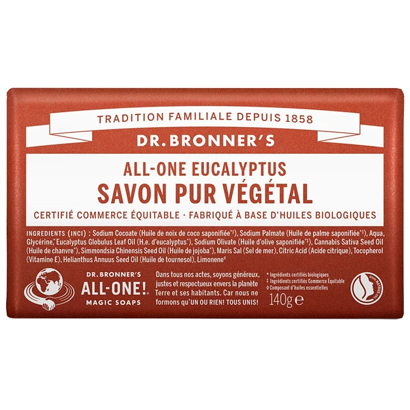 Reine Naturseife BIO Eukalyptus - 140g - Dr. Bronner's