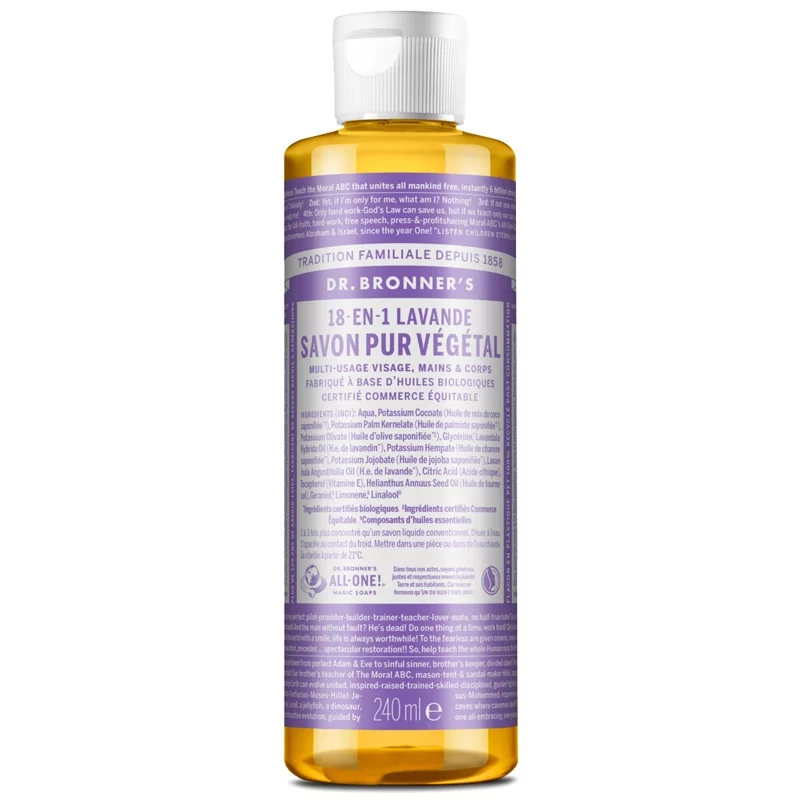 Savon liquide 18-en-1 BIO lavande - 240ml - Dr. Bronner's