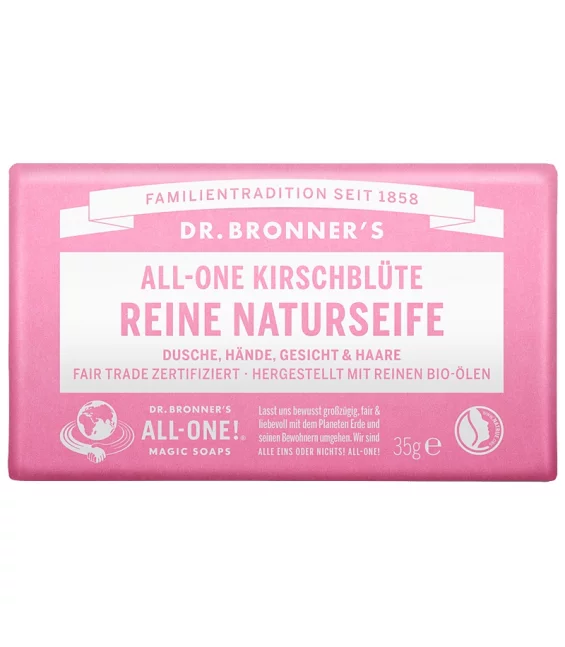 Reine Naturseife BIO Kirschblüte - 35g - Dr. Bronner's