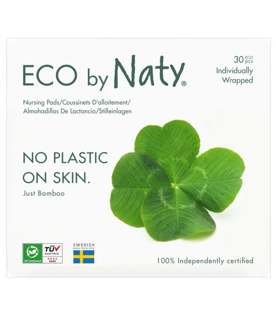 Coussinets d'allaitement écologiques bambou - 30 pièces - Naty