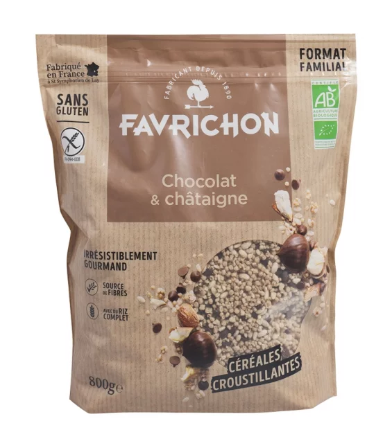 Müesli croustillant chocolat & châtaigne BIO - 800g - Favrichon