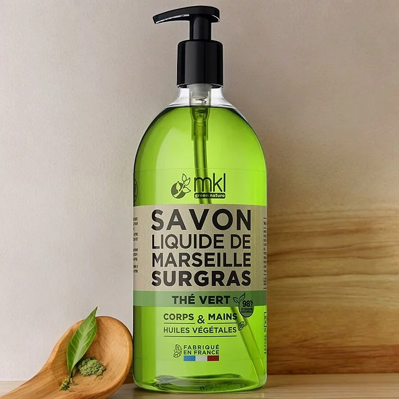 Savon liquide de Marseille thé vert - 1l - MKL Green Nature