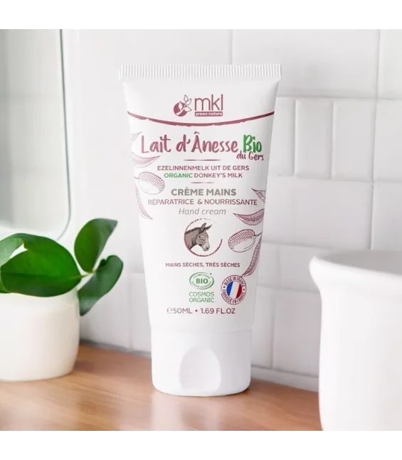 Crème mains BIO lait d'ânesse - 50ml - MKL Green Nature
