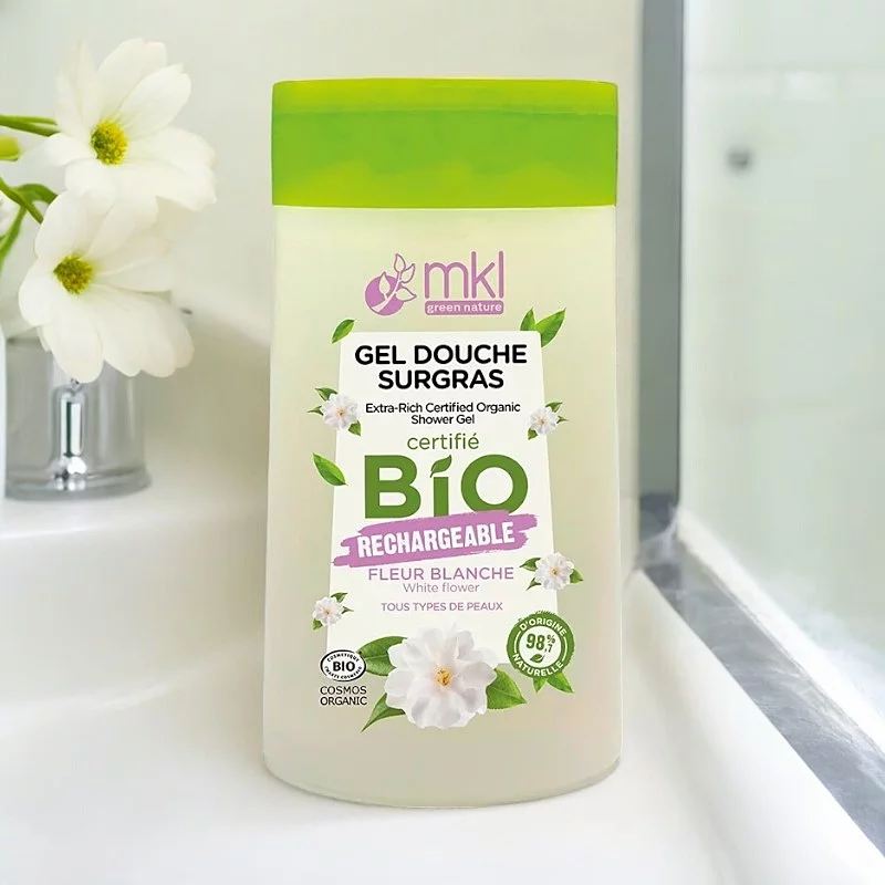 Gel douche BIO fleur blanche - 200ml - MKL Green Nature