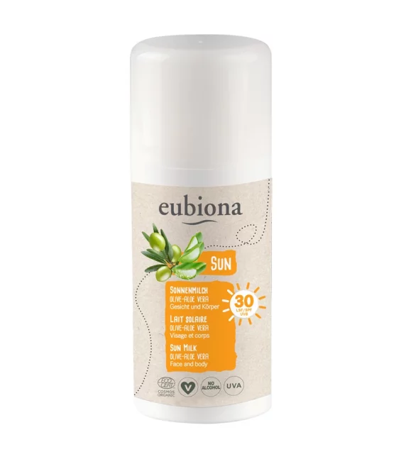Sonnenmilch BIO Gesicht & Körper LSF 30 Olive & Aloe Vera - 100ml - Eubiona