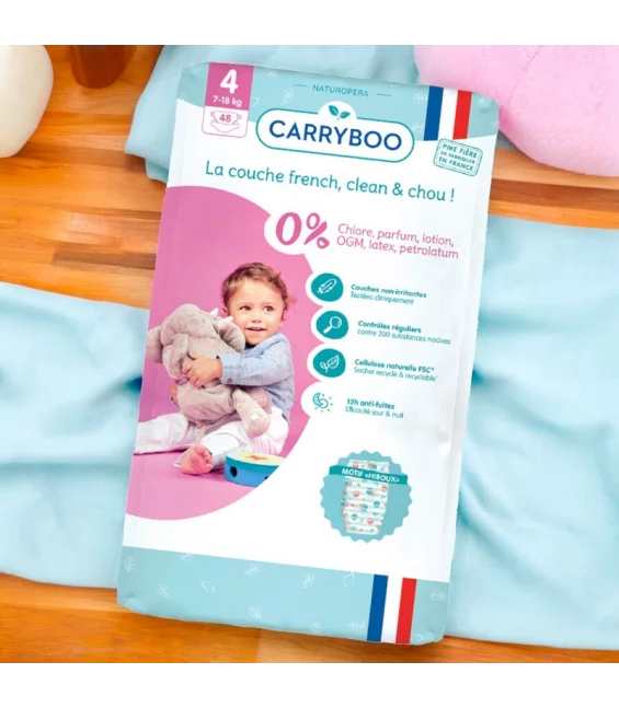 Couches culotte Taille 4 - 7-18 kg - 48 pièces - Carryboo
