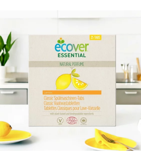 Ökologische Classic Spülmaschinen-Tabs Zitrone - 500g - Ecover