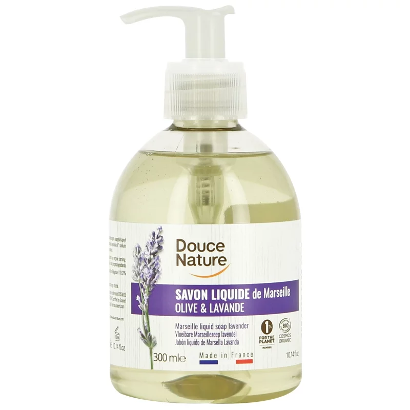 Savon liquide de Marseille BIO olive & lavande - 300ml - Douce Nature