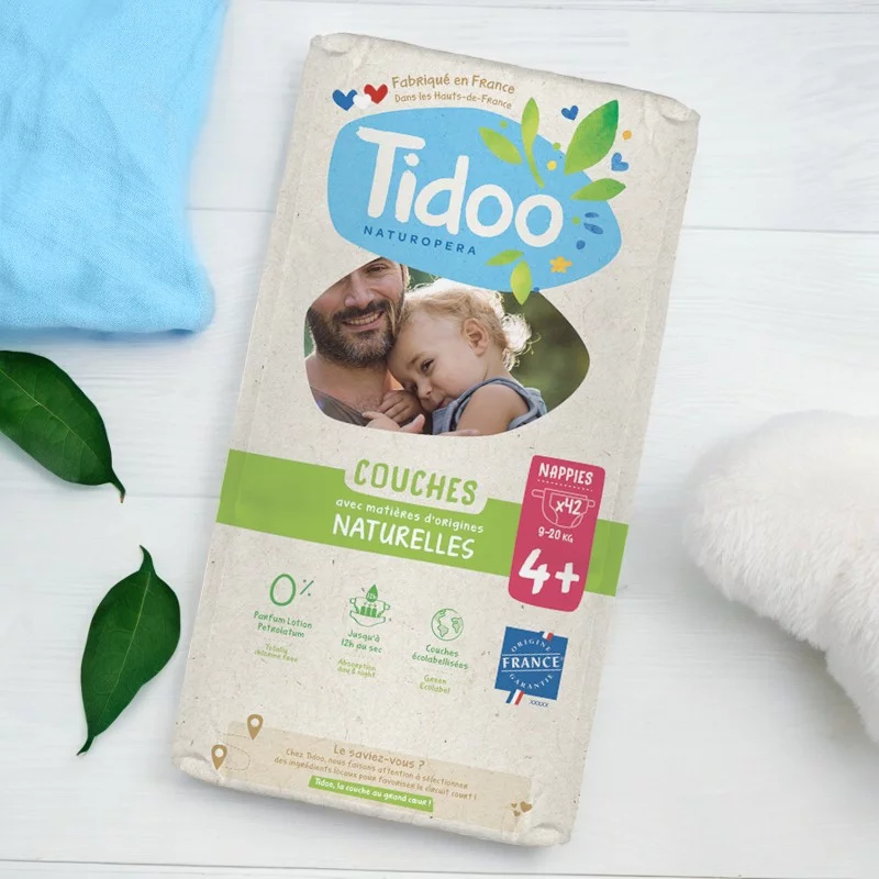 Windeln Grösse 4+ L+ 9-20 kg - 42 Stück - Tidoo