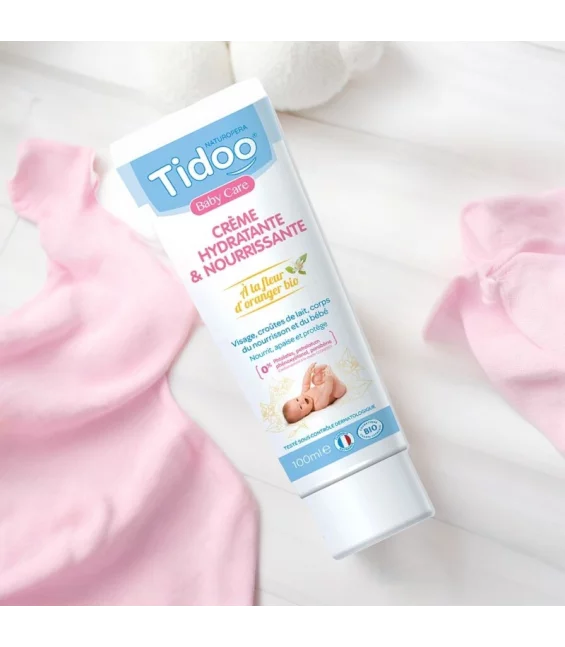 Crème hydratante & nourrissante bébé BIO fleur d'oranger - 100ml - Tidoo