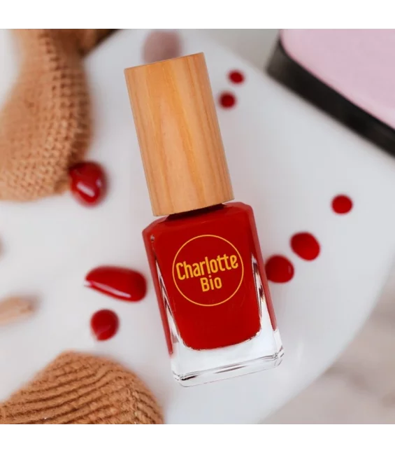 Vernis à ongles brillant rouge parfait - 10ml - Charlotte Bio