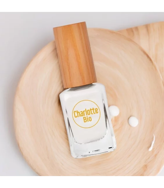 Vernis à ongles brillant blanc - 10ml - Charlotte Bio