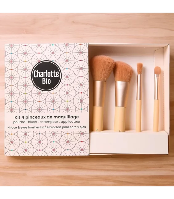 Kit 4 pinceaux de maquillage - Charlotte Bio