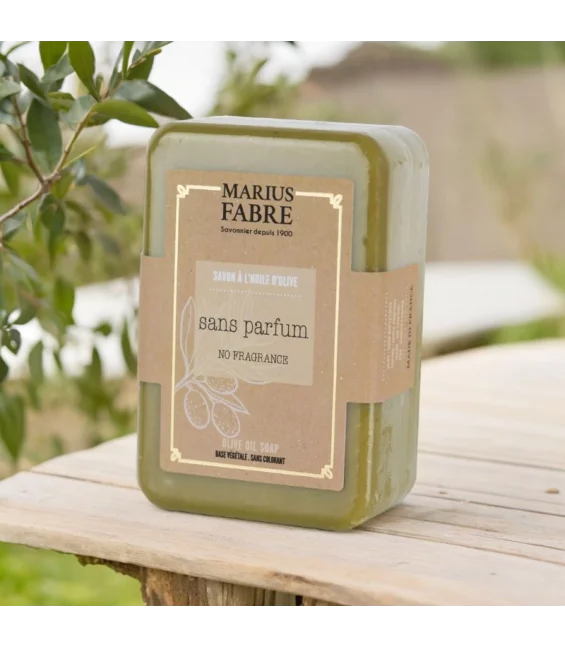 Savonnette à l'huile d'olive sans parfum - 150g - Marius Fabre