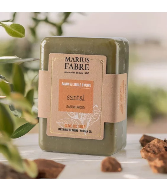 Seife mit Olivenöl & Sandelholz - 150g - Marius Fabre