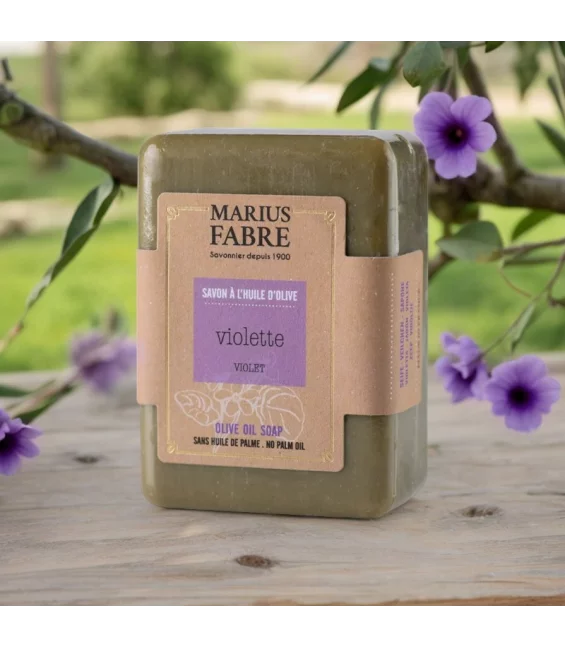 Seife mit Olivenöl & Veilchen - 150g - Marius Fabre