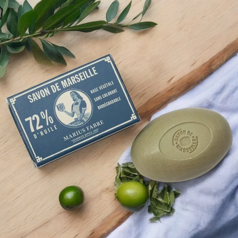 Savon de Marseille vert à l'huile d'olive - 150g - Marius Fabre