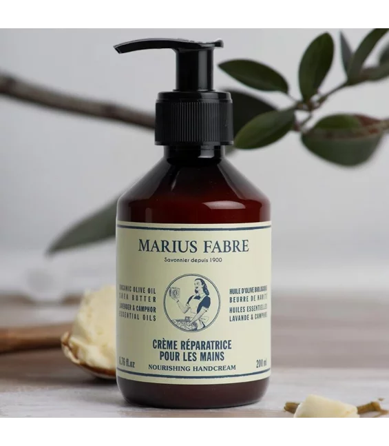 Crème réparatrice mains olive & beurre de karité - 200ml - Marius Fabre