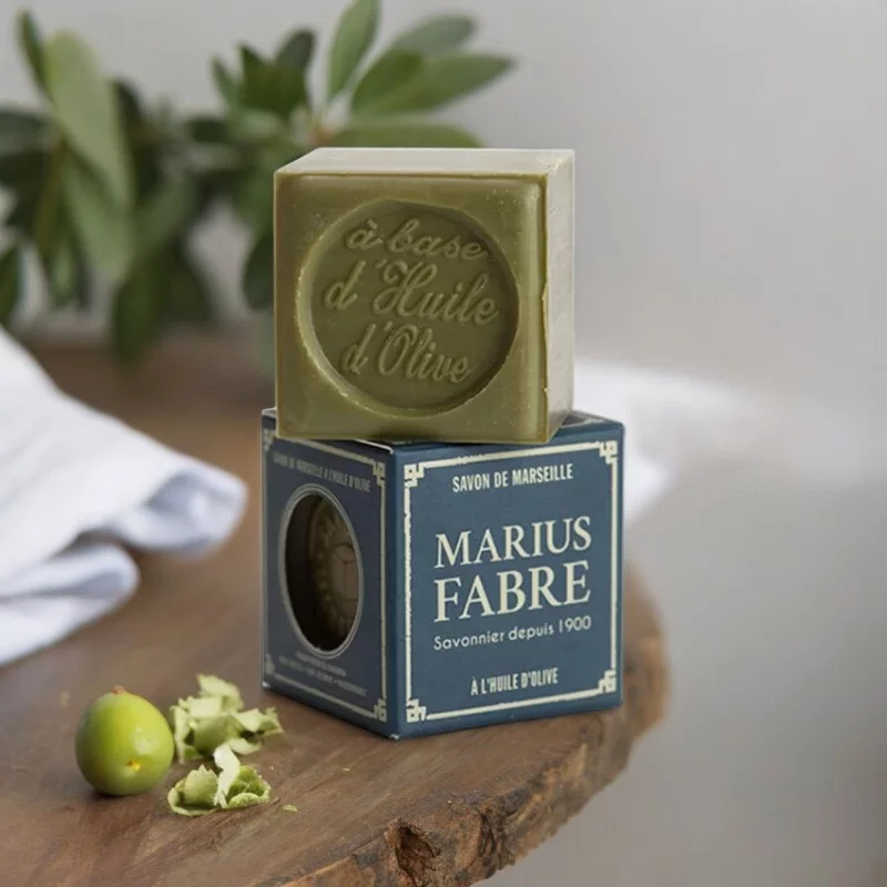 Savon de Marseille vert à l'huile d'olive - 100g - Marius Fabre