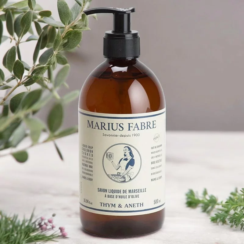 Savon liquide de Marseille au thym & à l'aneth - 500ml - Marius Fabre