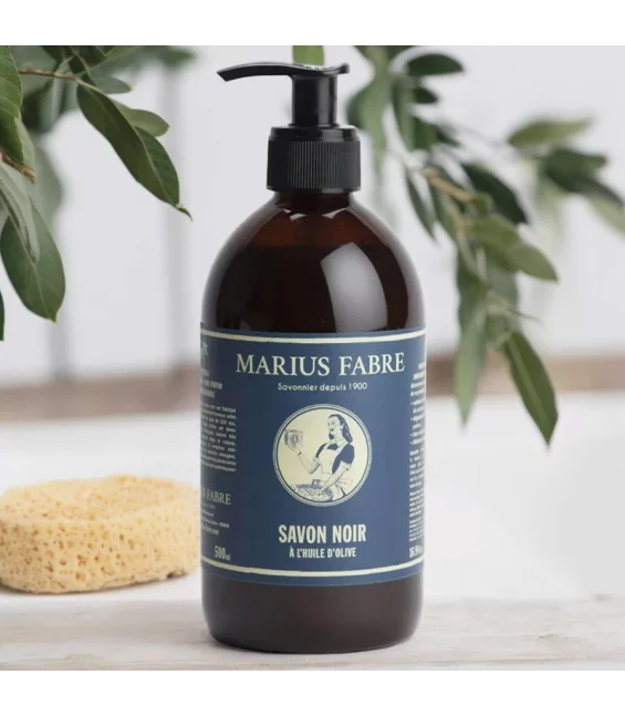Savon noir liquide à l'huile d'olive - 500ml - Marius Fabre