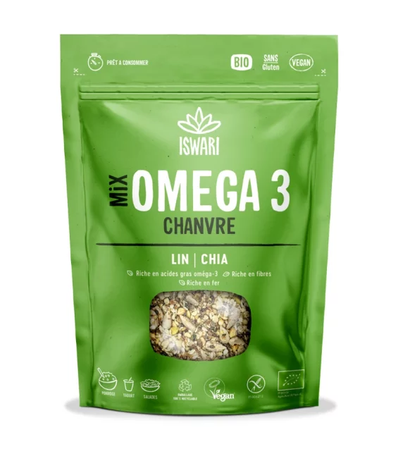 Omega 3 mix chanvre lin chia BIO - 200g - Iswari