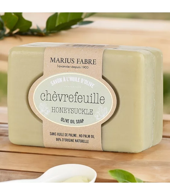 Savonnette à l'huile d'olive & au chèvrefeuille - 100g - Marius Fabre