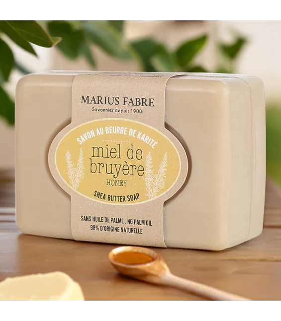 Savonnette au beurre de karité & au miel de bruyère - 100g - Marius Fabre