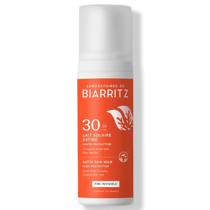 Lait solaire satiné naturel IP 30 - 100ml - Laboratoires de Biarritz