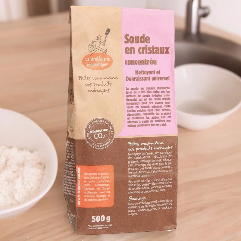 Soude en cristaux - 500g - La droguerie écopratique