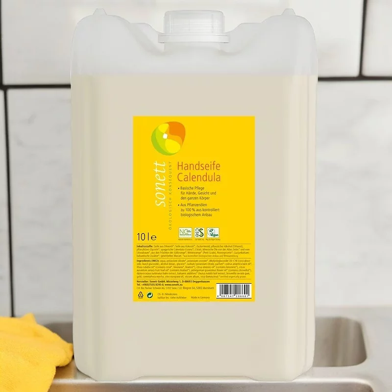 Flüssigseife für Hände, Gesicht & Körper Calendula Öko - 10l - Sonett