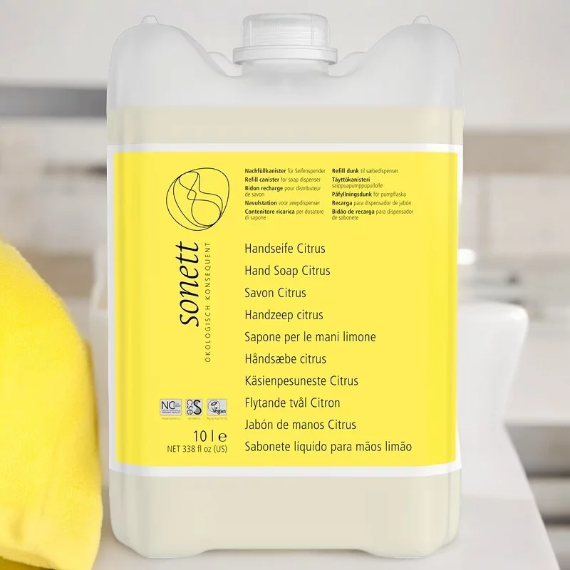 Flüssigseife für Hände, Gesicht & Körper Citrus Öko - 10l - Sonett