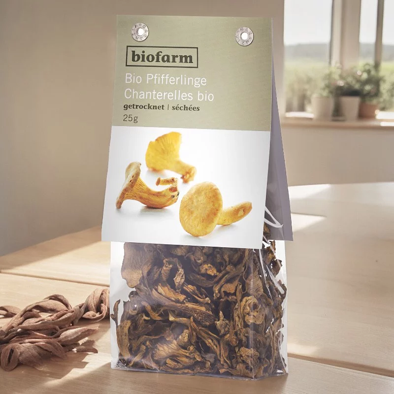 BIO-Pfifferlinge getrocknet - 25g - Biofarm