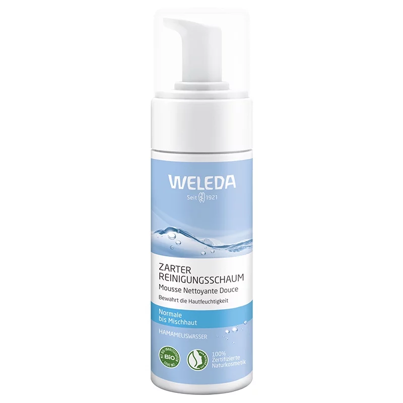 Mousse nettoyante douce BIO hamamélis - 150ml - Weleda