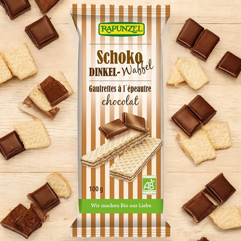 Gaufrettes complètes au chocolat BIO - 100g - Rapunzel