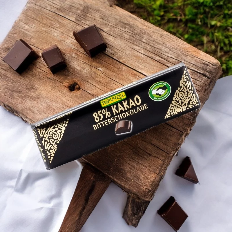 Bitterschokolade Täfelchen mit 85% Kakao BIO - 20g - Rapunzel